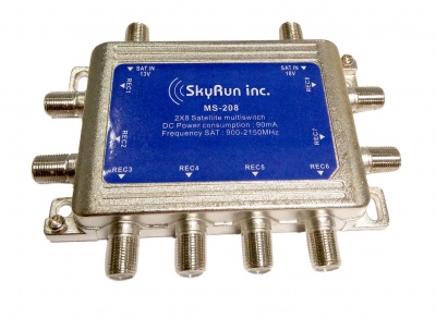 Мультисвитч SkyRun MS-208, 2 входа - 8 выходов, оконечный
